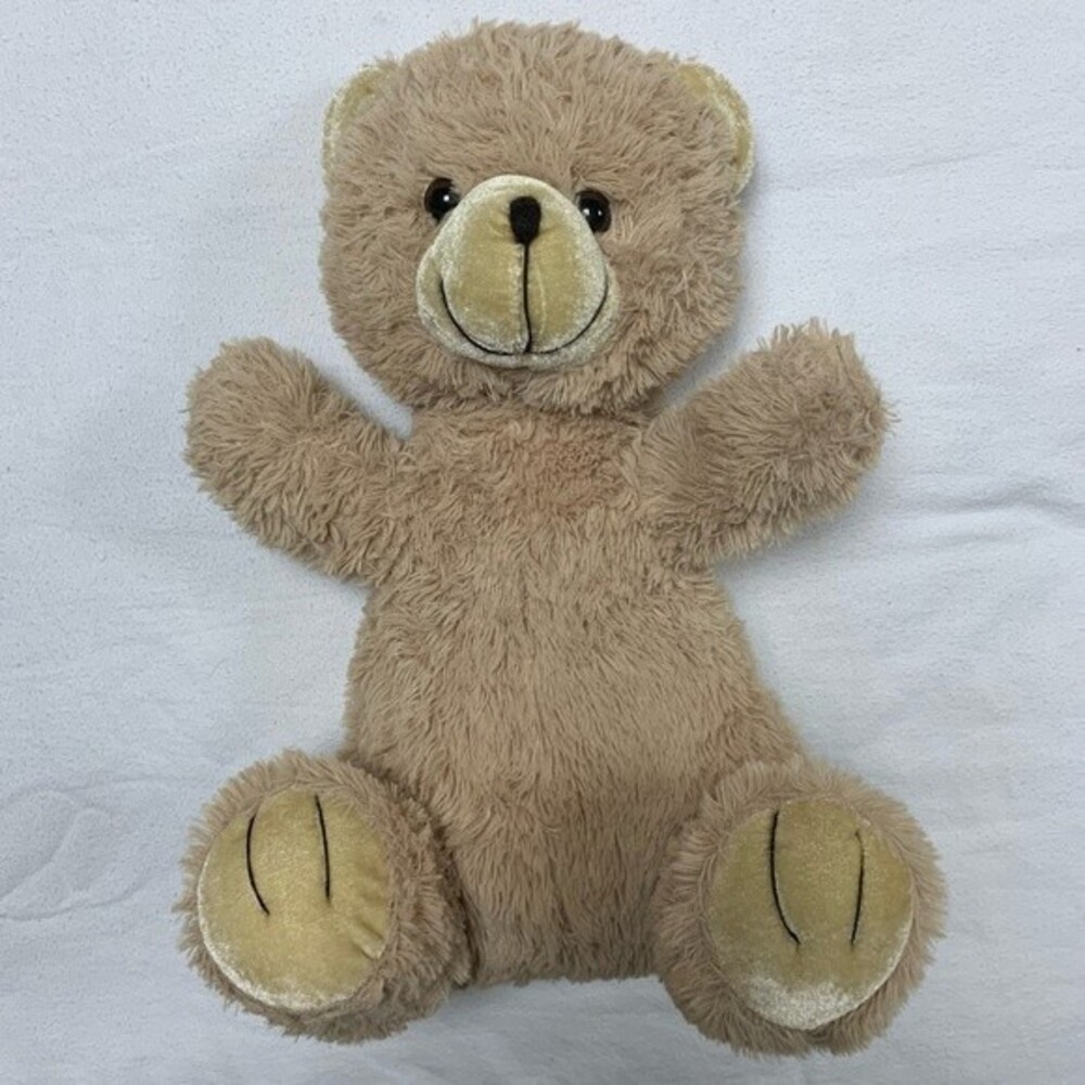 Teddy Bear Beige Tan Super Soft Fuzzy Stuffed Animal Plush Lovey Doll Toy
